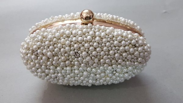 silver pearl clutch